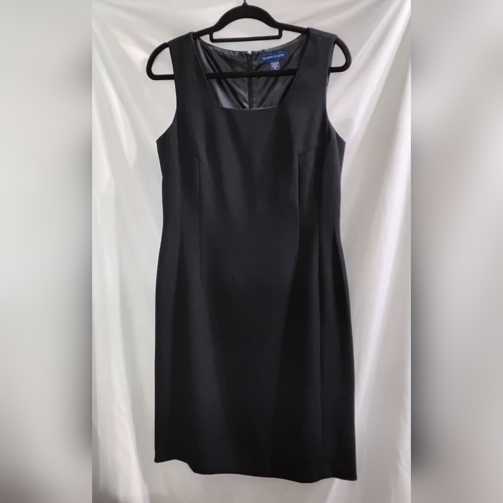 Karen Scott Black Sheath Sleeveless Dress Size Womens Size 10